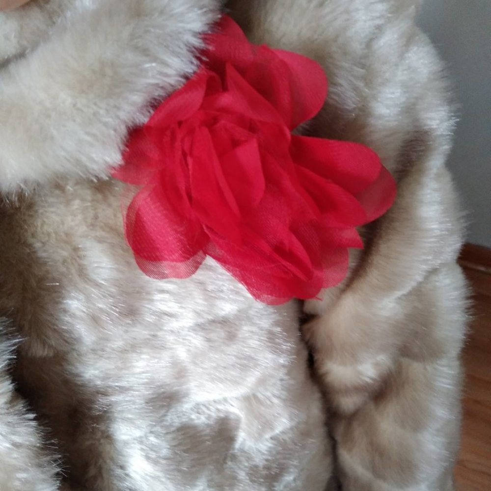 kate spade faux fur girls coat